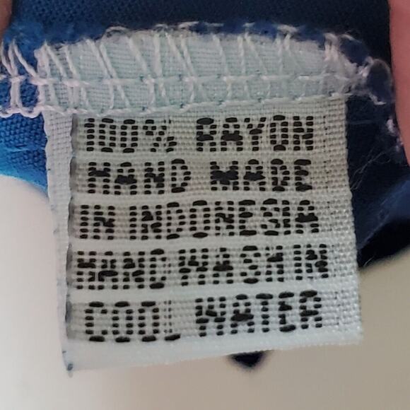 Vintage Sleeveless Empire Waist Tie Dye Blouse V Neck Crochet Lace Boho Hippie - Picture 13 of 14